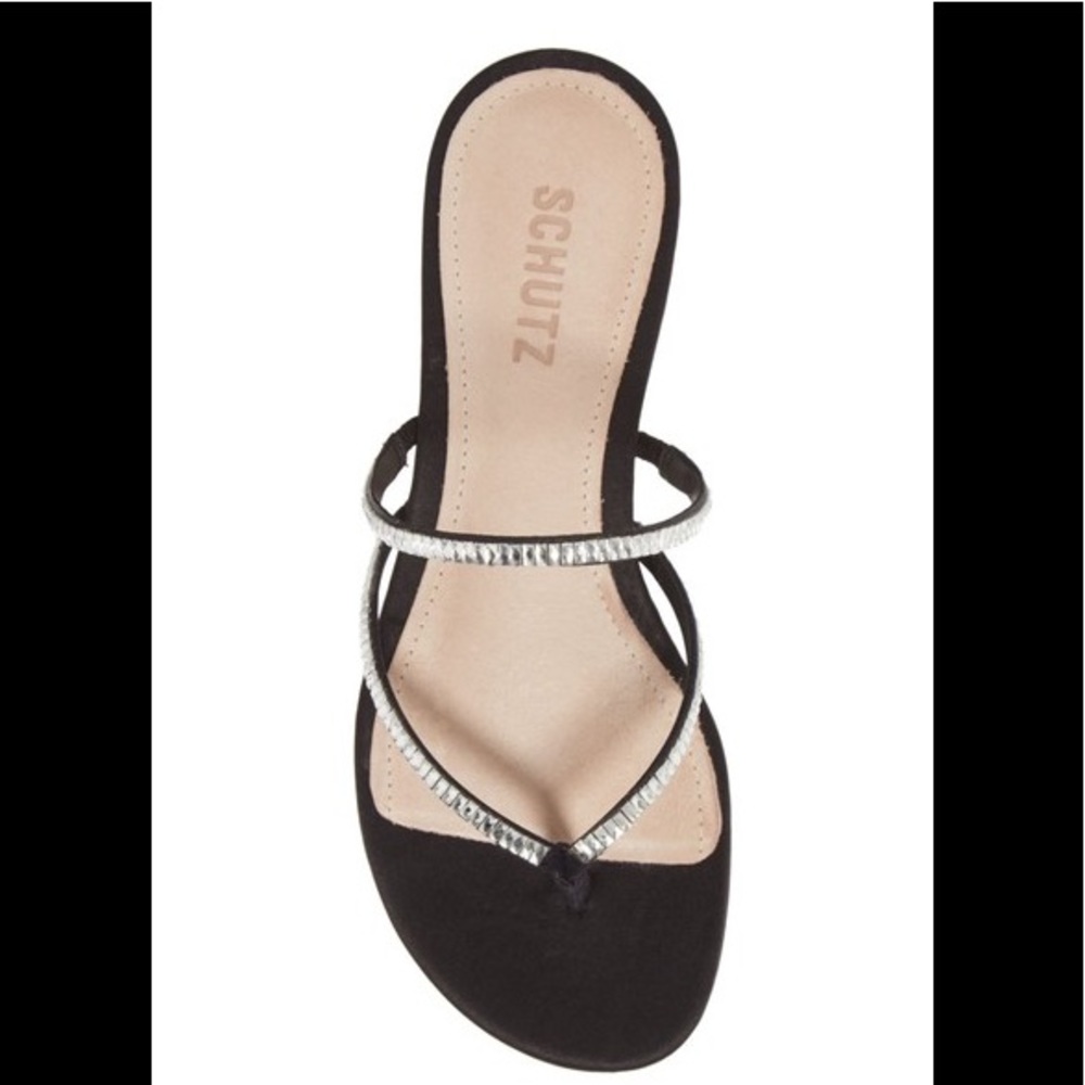 Schutz Stanci Embellished Cristal Sandals -8.5